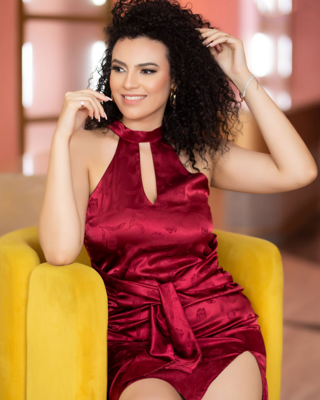 Midnight Jacquard Satin Dress