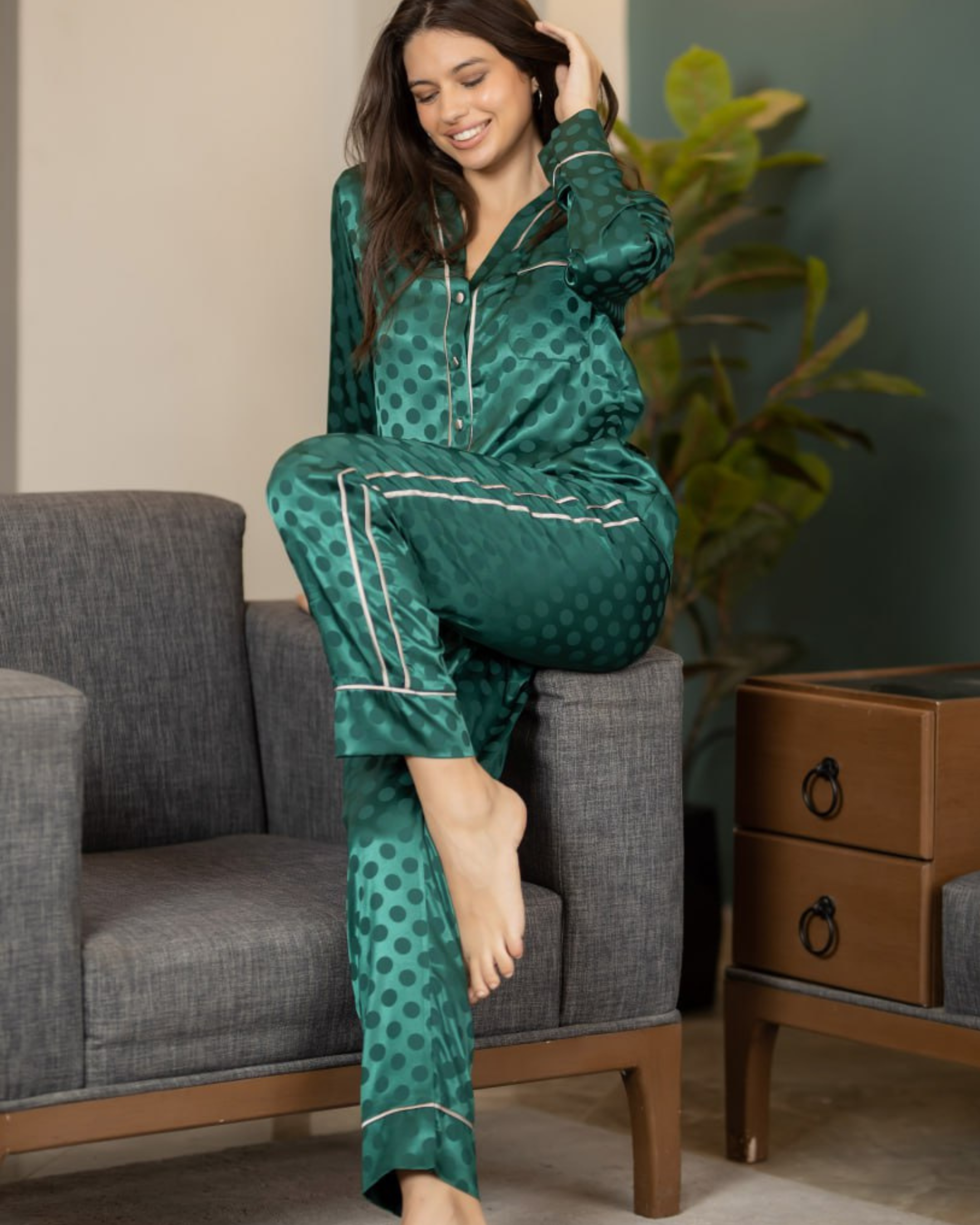 Polka Satin Set