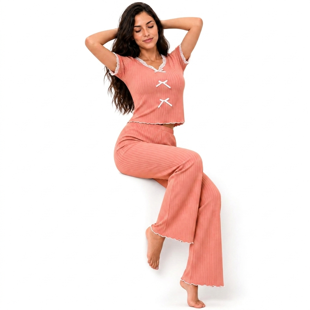 Short Sleeve Camisole & Pants PJ Set