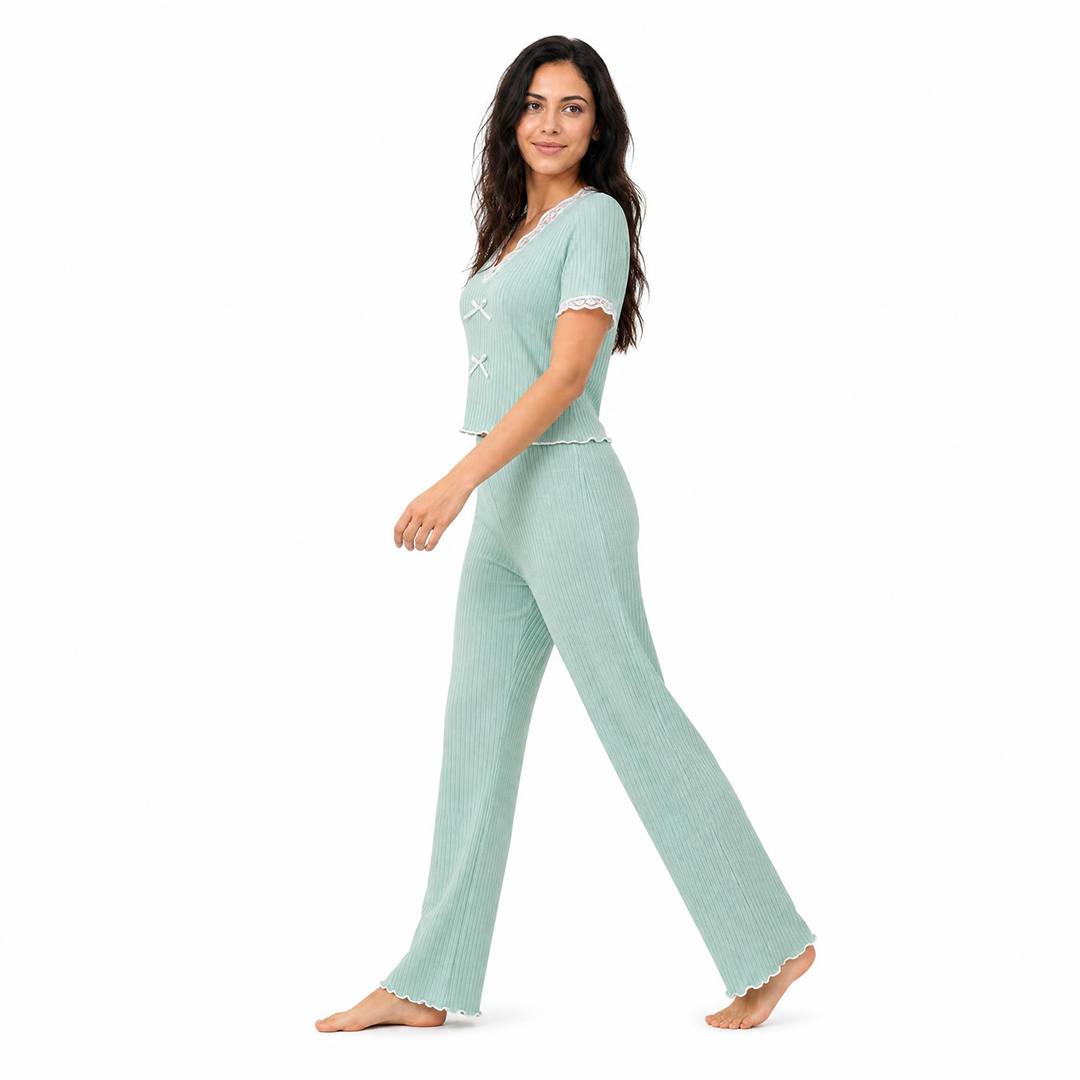 Short Sleeve Camisole & Pants PJ Set