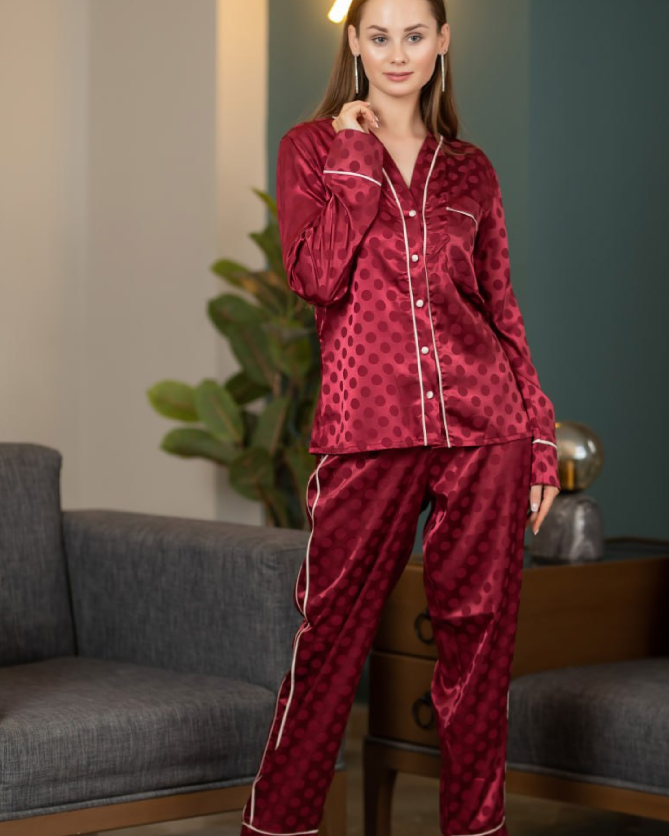 Polka Satin Set