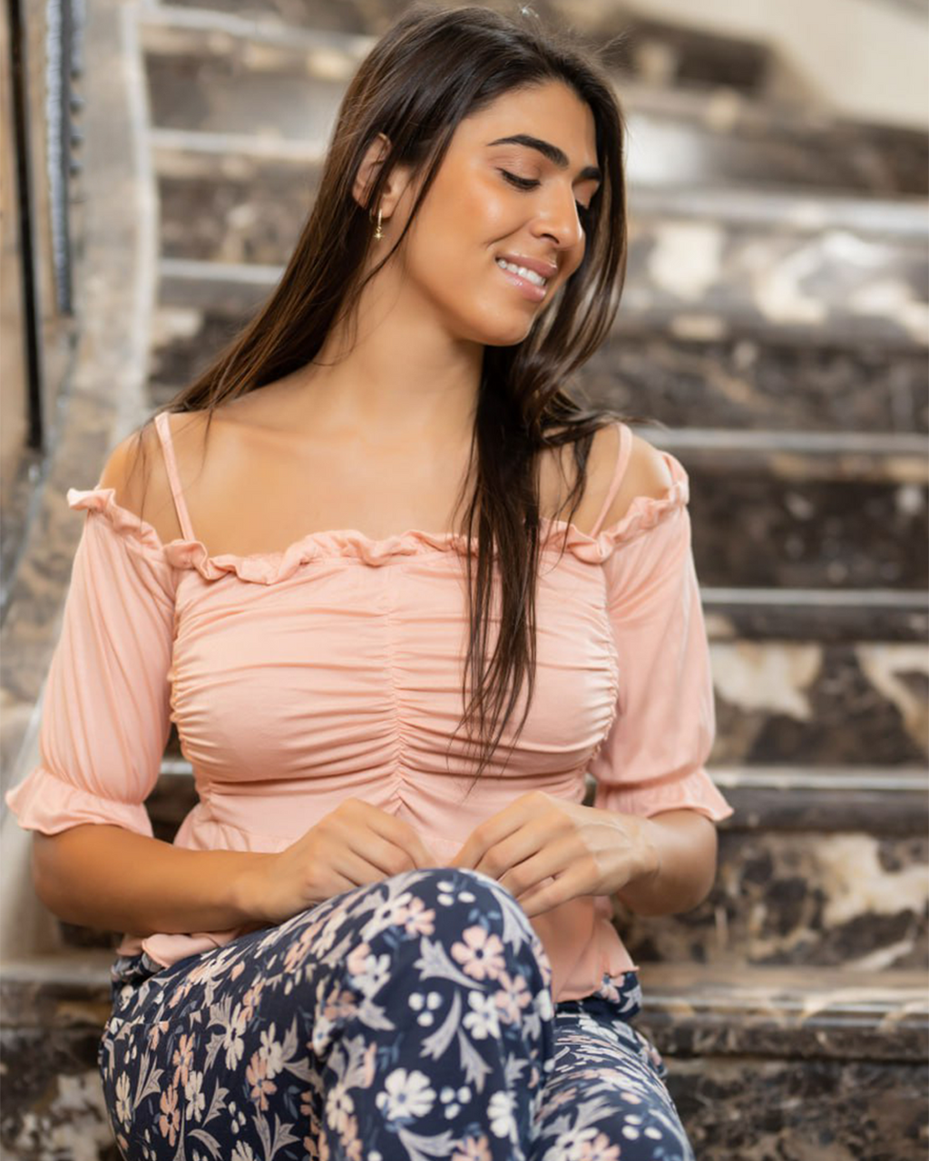 Short Sleeve Top Pajama Set