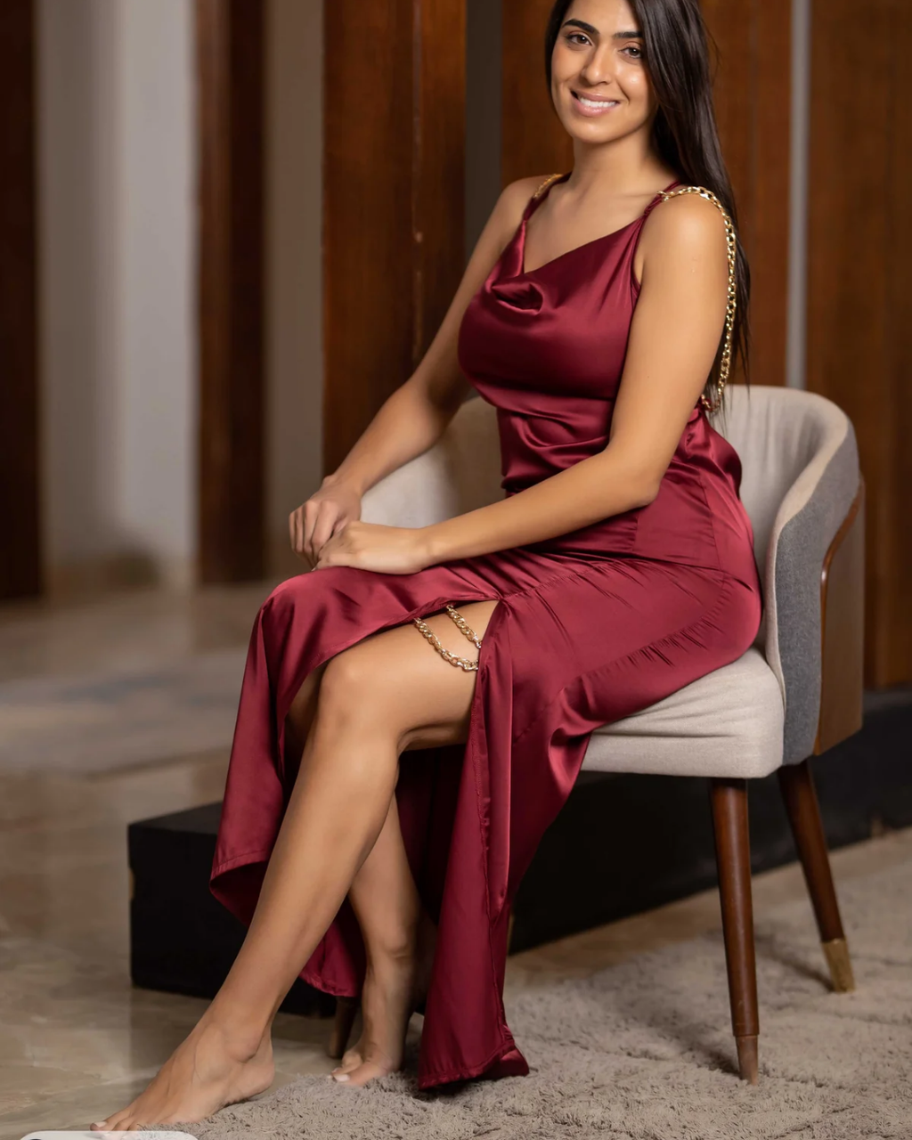 Luxe Slip Chain Dress