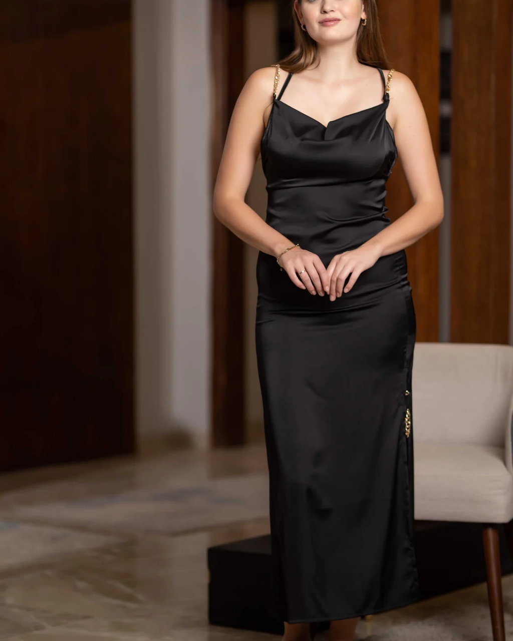 Luxe Slip Chain Dress