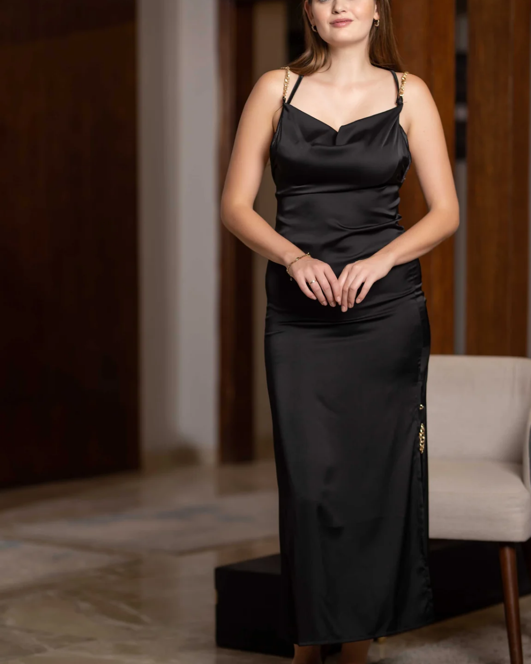 Luxe Slip Chain Dress