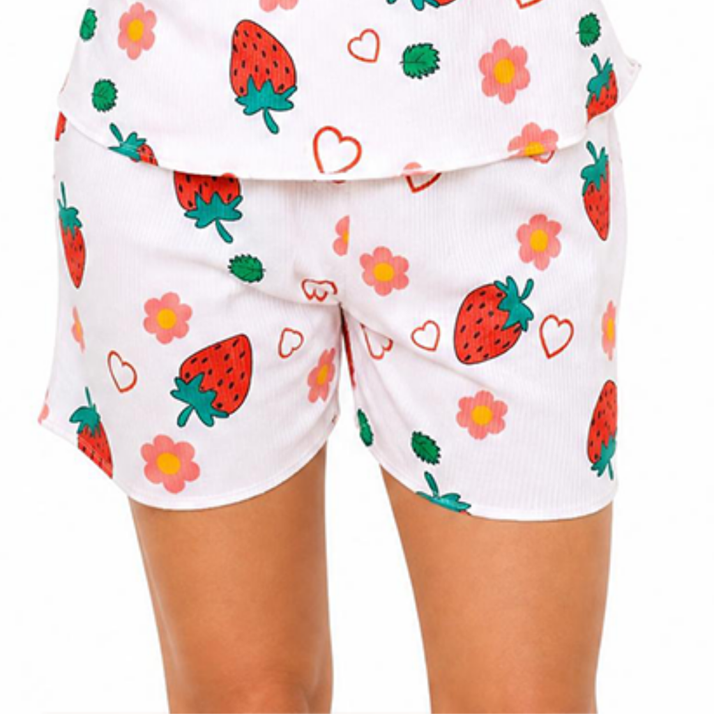 Ribbed Cotton Camisole & Shorts PJ Set