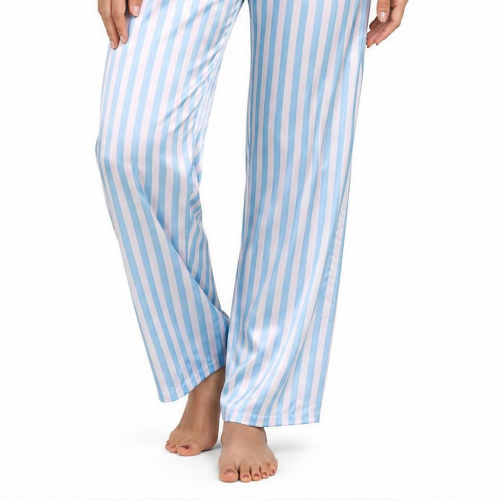 Button-Down Satin PJ Set