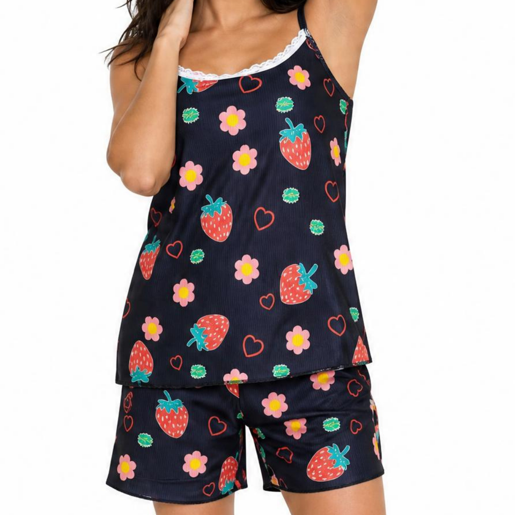 Ribbed Cotton Camisole & Shorts PJ Set