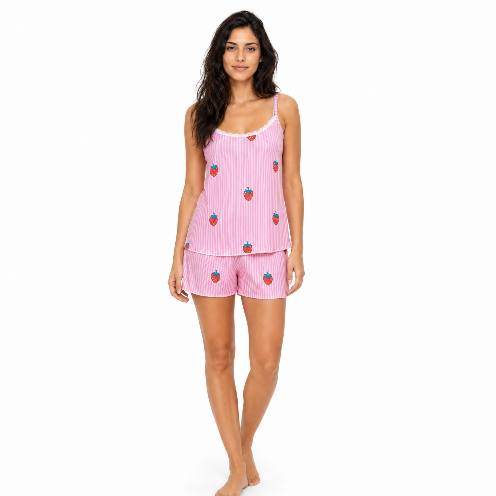 Ribbed Cotton Camisole & Shorts PJ Set
